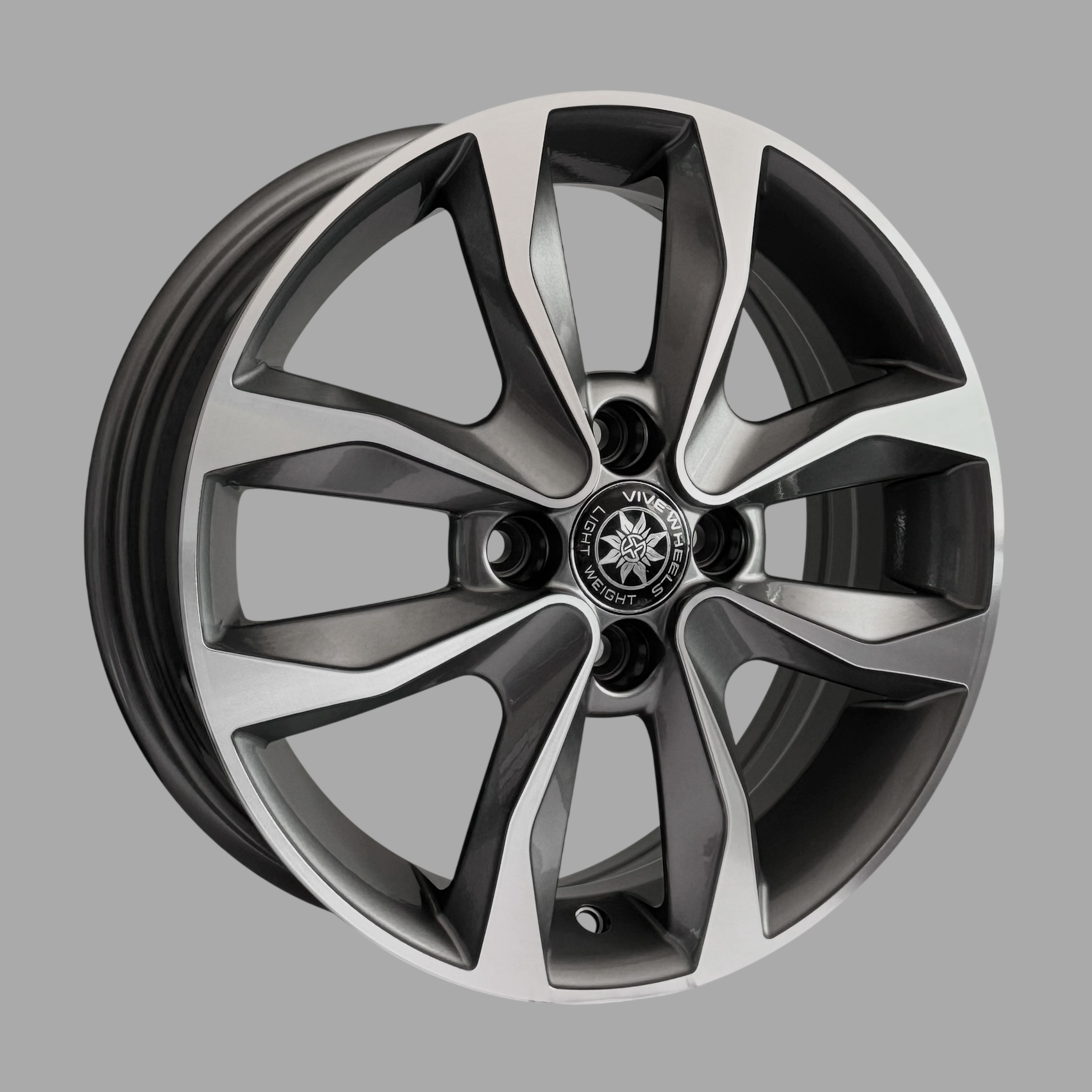 Диски VIVE V-07_(JT011A) 5,5xR15 4x100 73,1 45 GUNMETAL_MACHINE